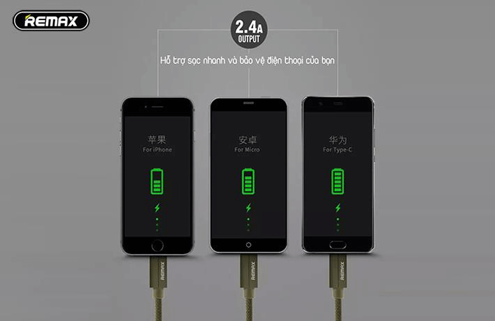 Cáp sạc Remax KEROLLA 3 in 1 Data Cable for Lightning/Micro/Type-C  RC-094th